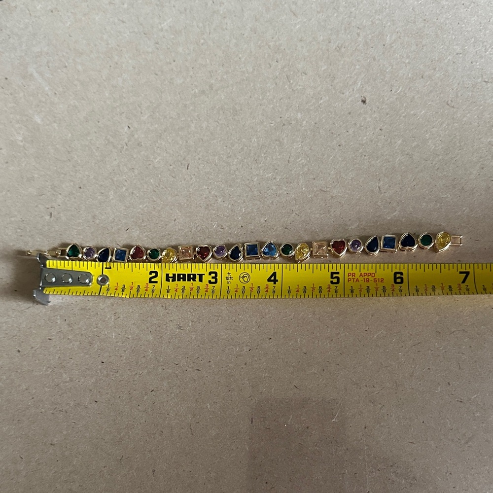 Camila Coelho Gold Bracelet with Multicolor Gem Accents - Picture 6 of 9